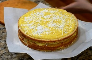 Кокосовый торт с лимонным кремом